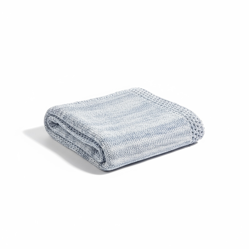 Baby Boy Blue Tweed Crochet